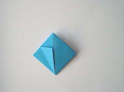 origami-diamond-one edge folded to centerline