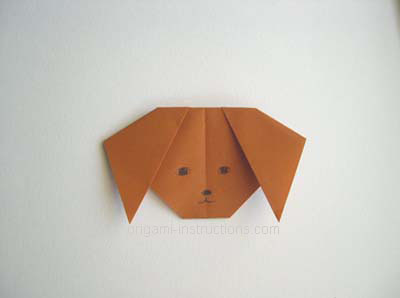 how do you make a dog face out of paper