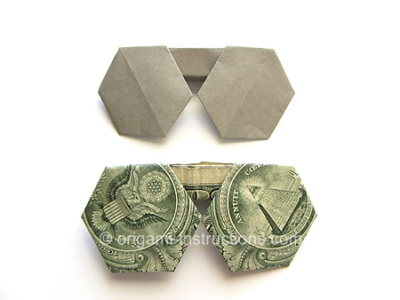 money-origami-sunglasses