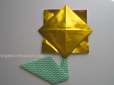 completed-easy-origami-sunflower