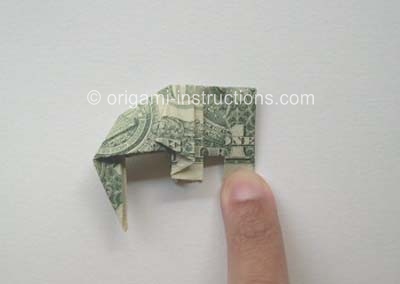 money origami elephant instructions