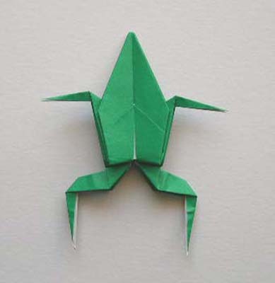how to make origami jumping frog step by step