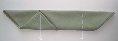 Napkin Folding - Bishop Hat - Photo Diagrams 5