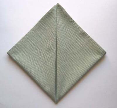 How to Fold a Dinner Napkin ~ The Pyramid Fold