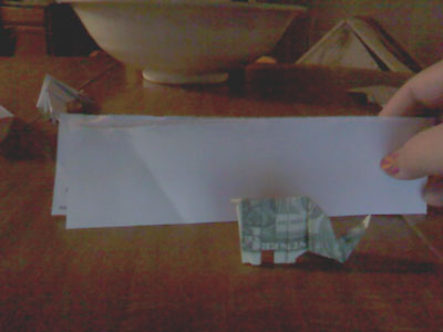 money origami elephant instructions