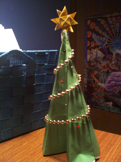 origami christmas tree