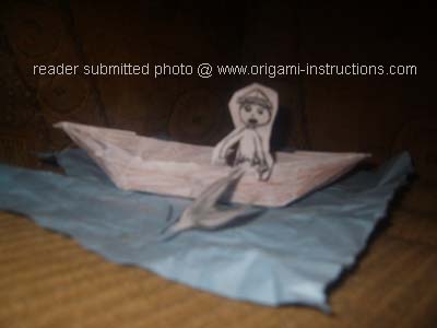 Origami Sampan at origami-instructions.com