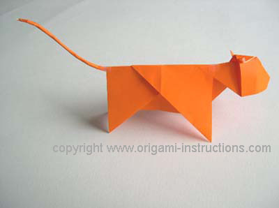 completed origami tiger