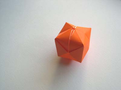 completed origami water balloon